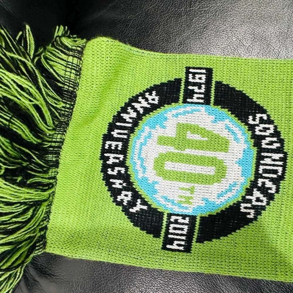 Seattle Sounders FC Scarf Ruffneck Green Black Soccer Fan Scarf